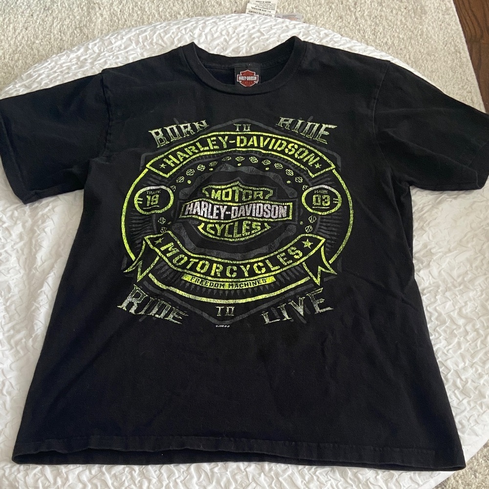 Harley-Davidson Black and Green tshirt​​